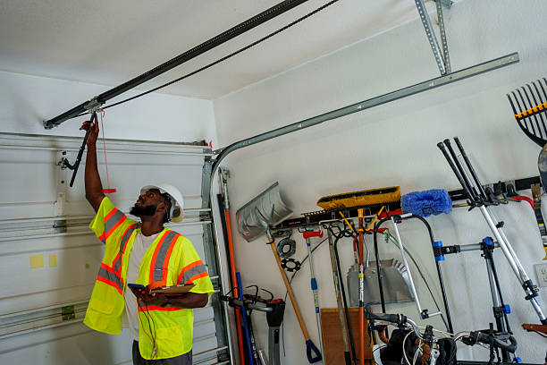 Professional Garage Door Installation technician working in Idaho Falls, ID